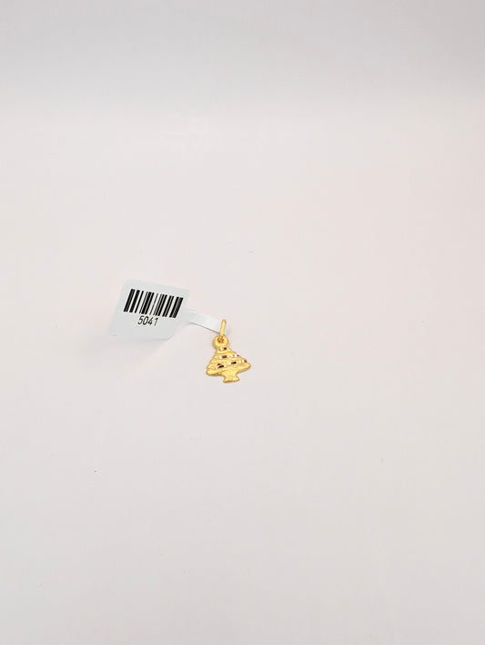 18kt Cedar Pendant