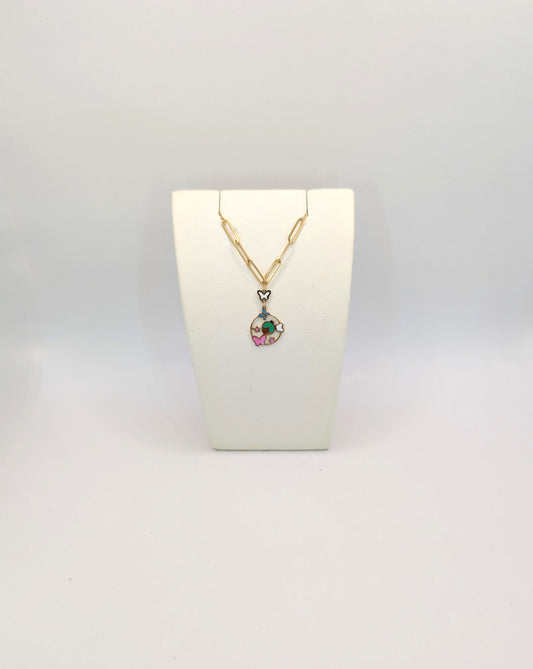 18kt Enamel Necklace