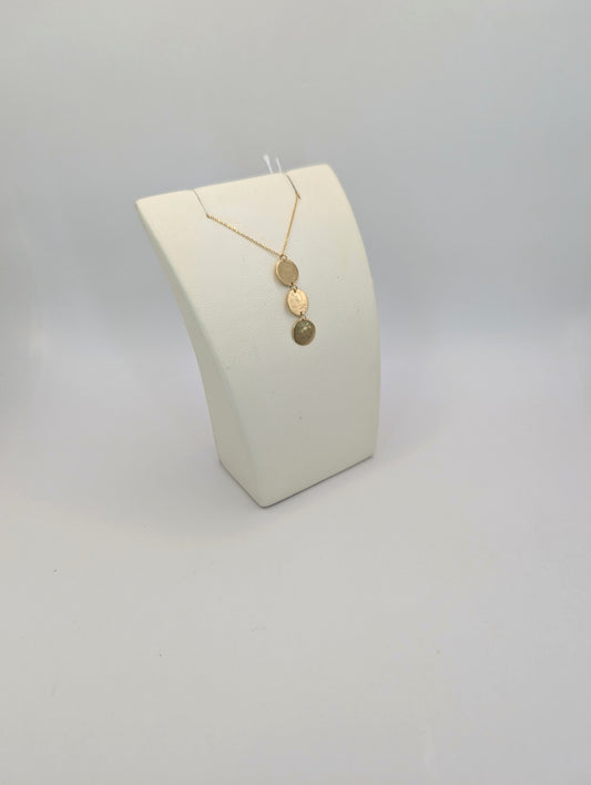 18kt Trio Circles Necklace