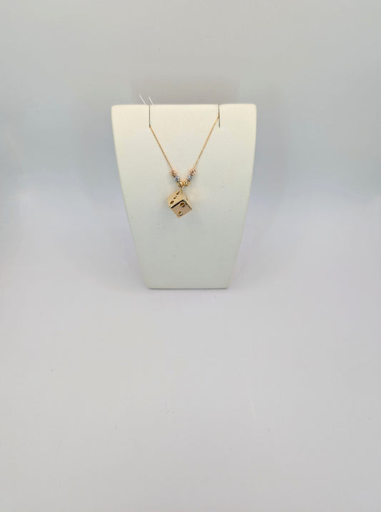 18kt Dice Necklace