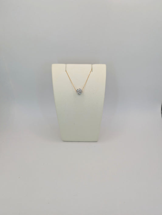 18kt CZ Sphere Necklace