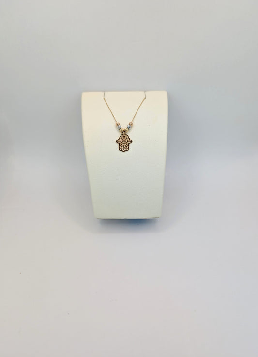 18kt Hamsa Necklace