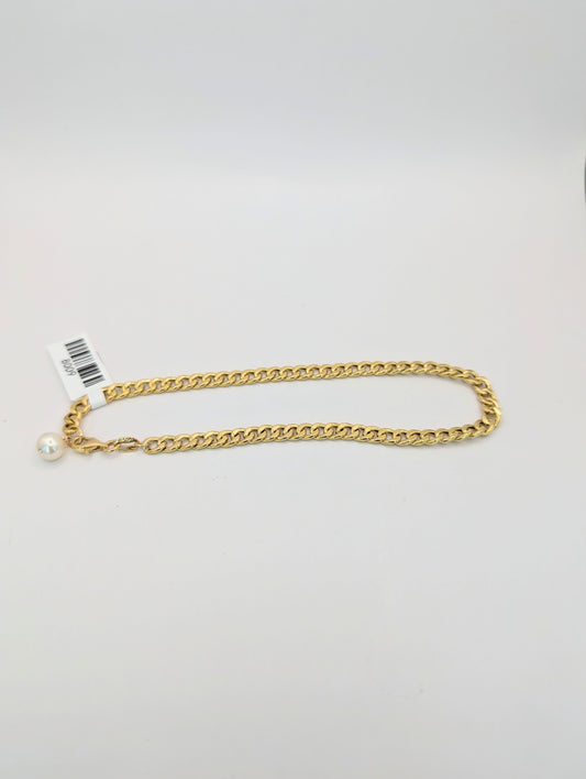 18kt Curb Anklet