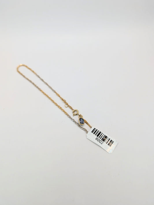 18kt Singapore Anklet