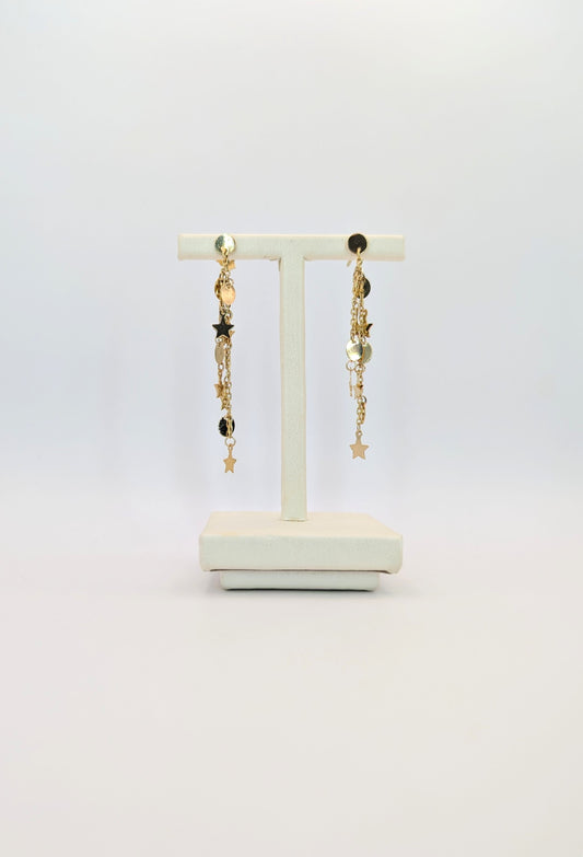 18kt Dangling Stars Earring