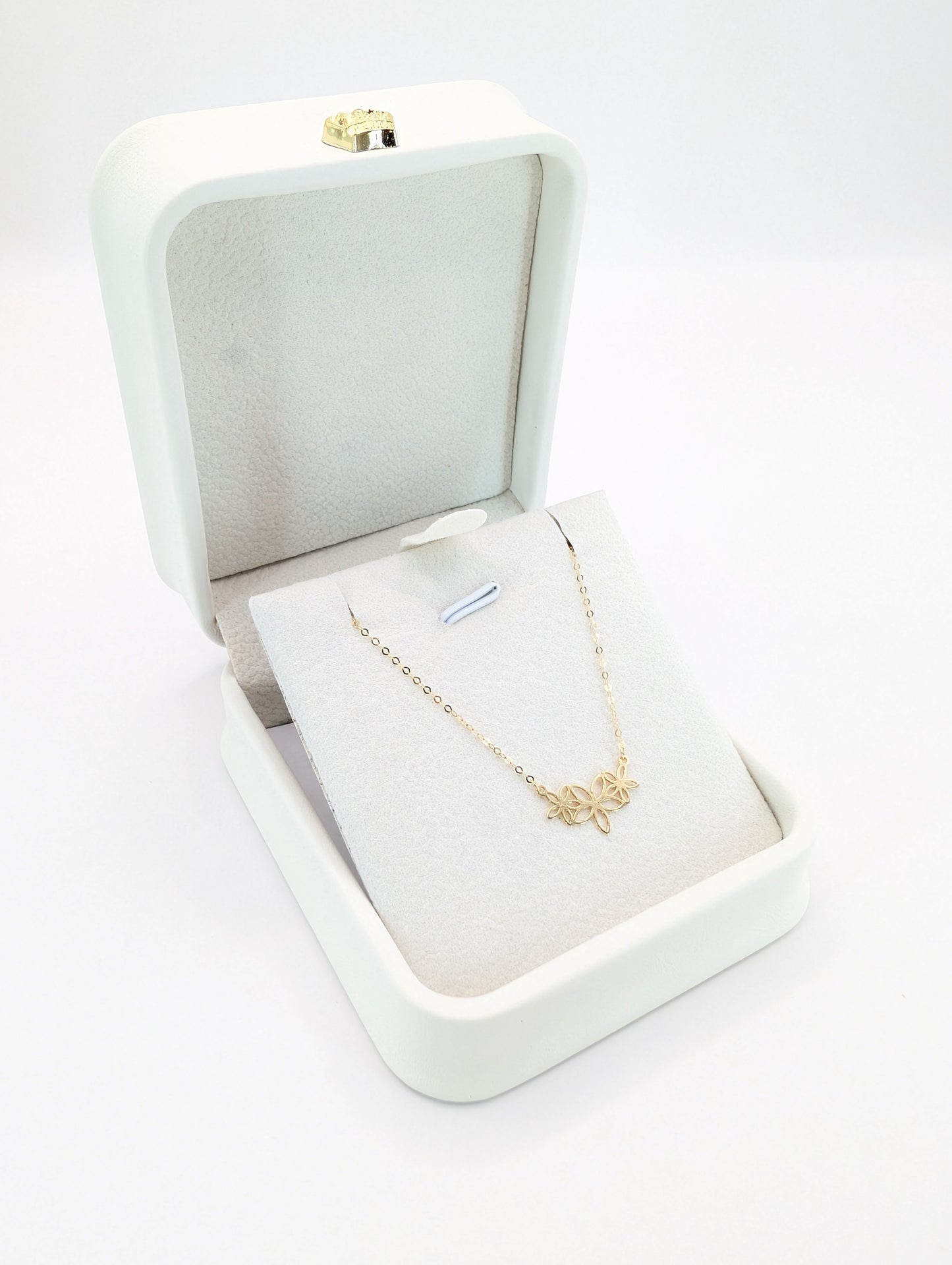 18KT Gold Floral Filigree Necklace