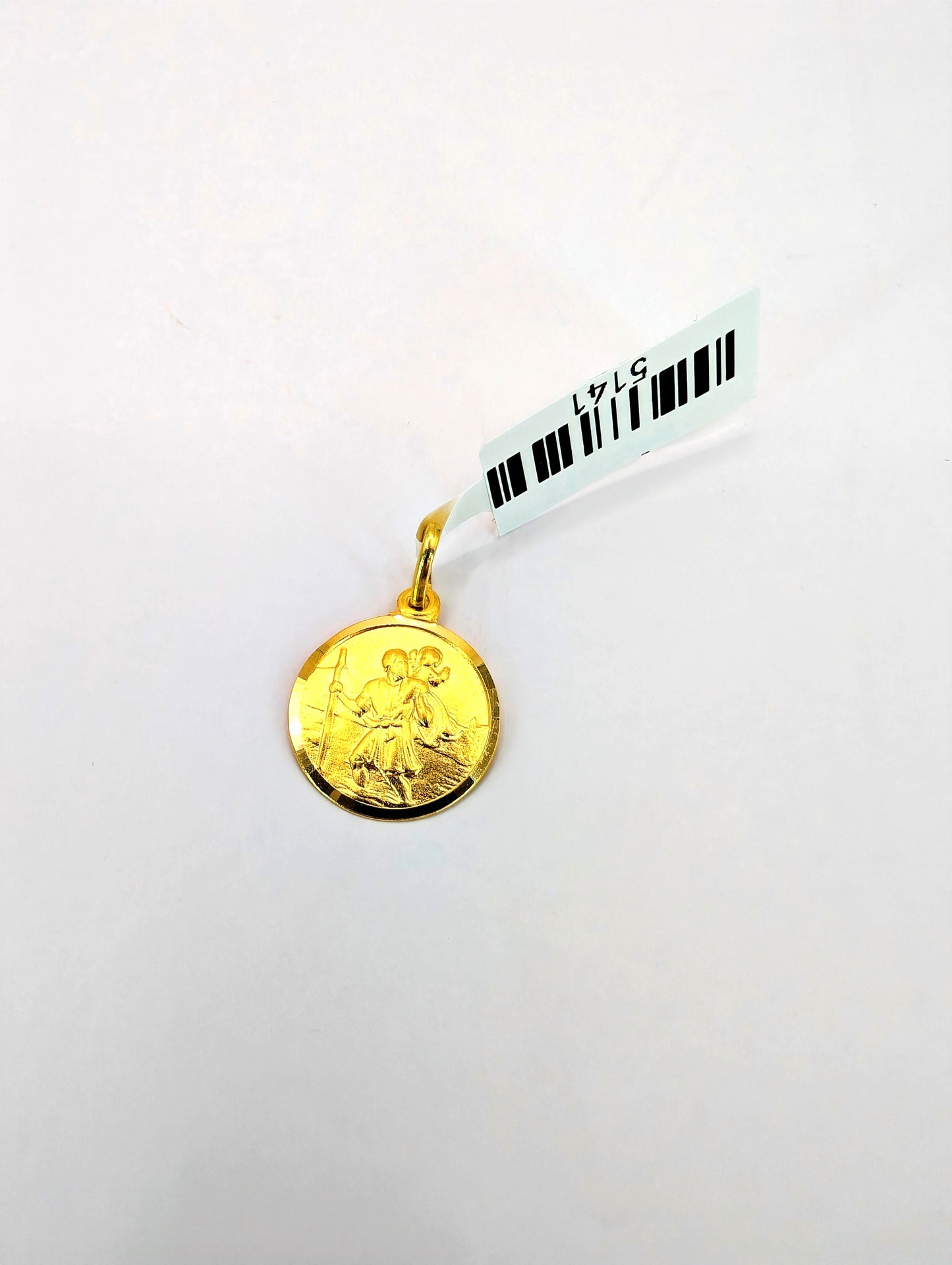 18KT Gold Saint Christopher Pendant – Protection Medal