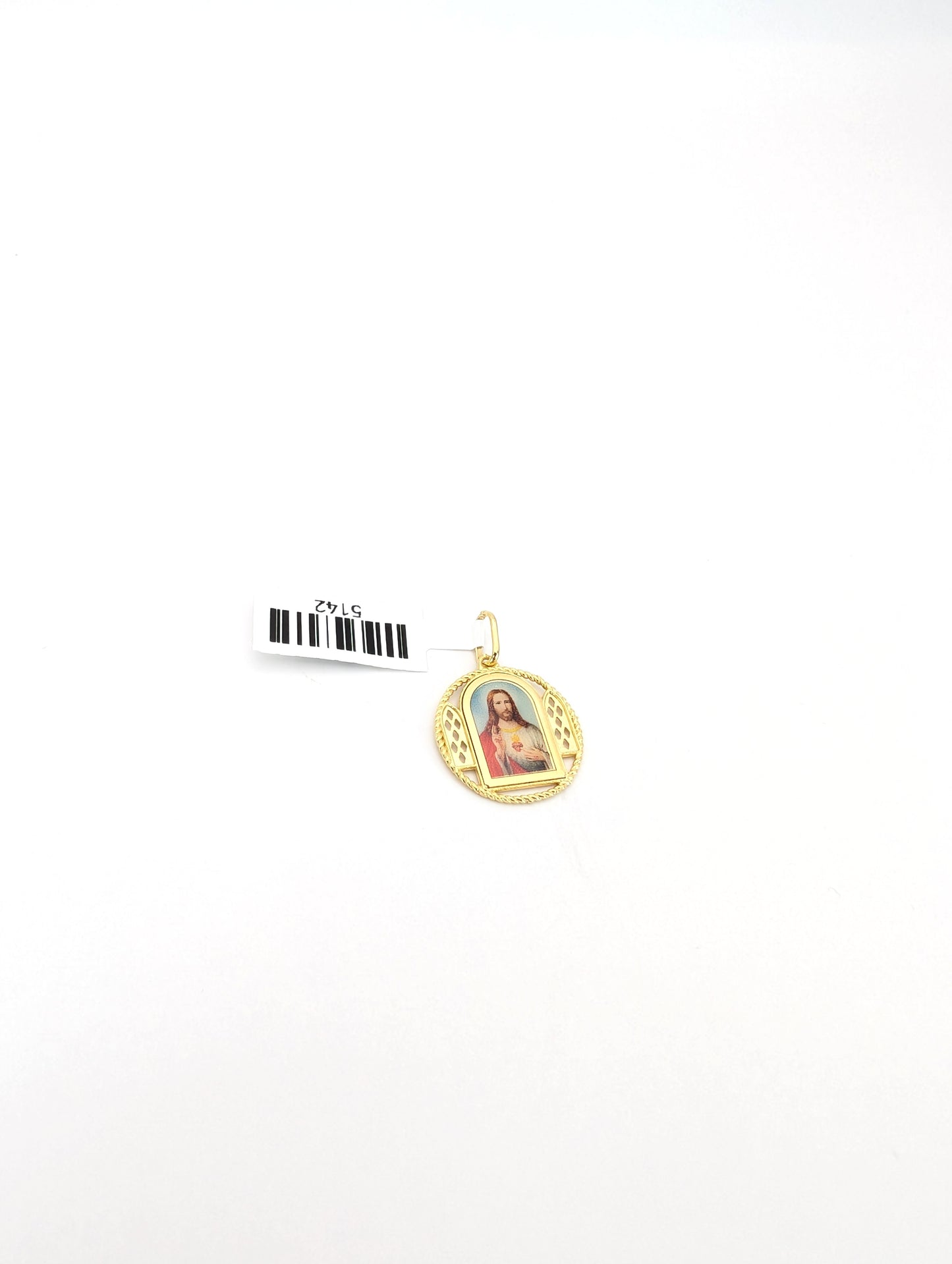 18KT Gold Sacred Heart of Jesus Pendant – Icon Medal
