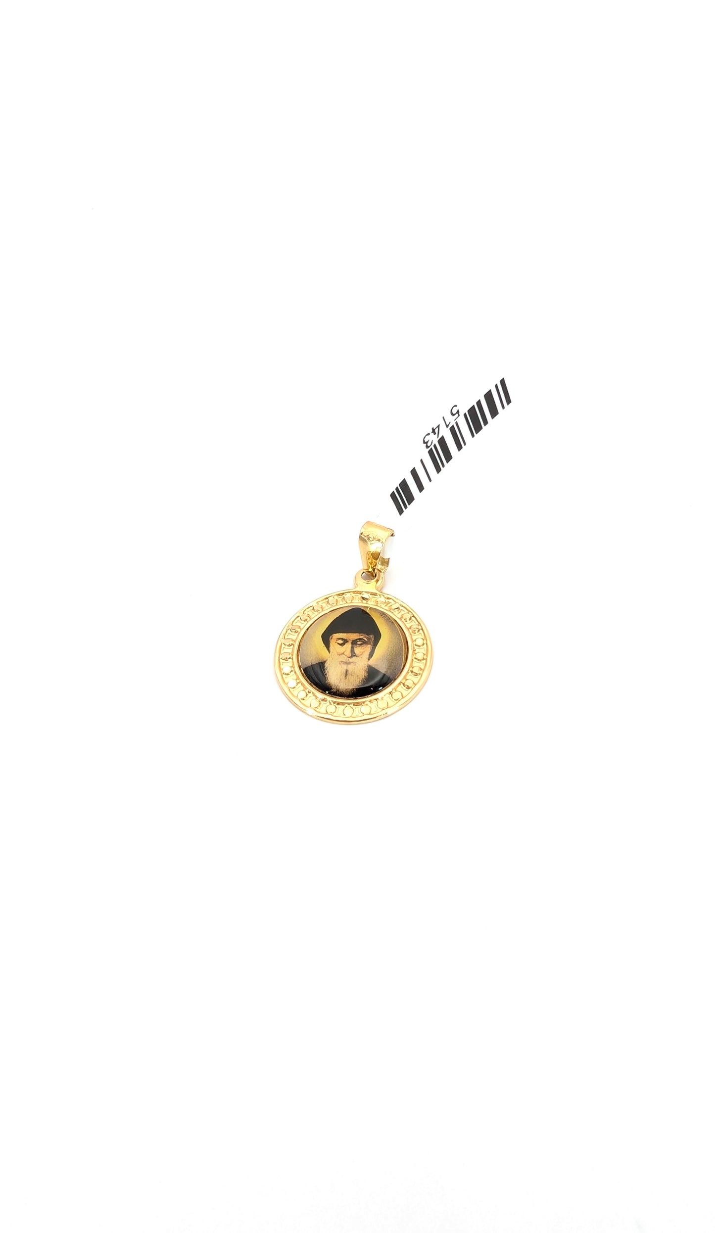 18KT Gold Saint Charbel Pendant – Icon Medal