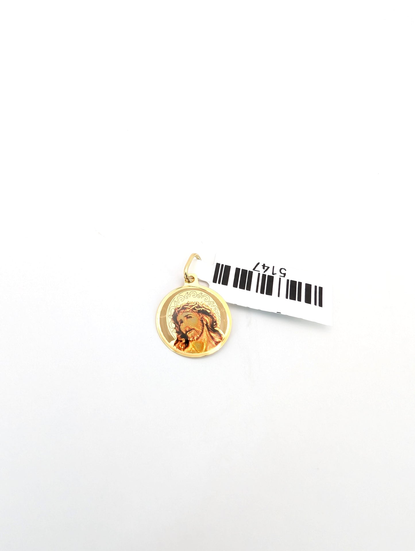 18KT Gold Jesus Christ Pendant – Crown of Thorns Medal