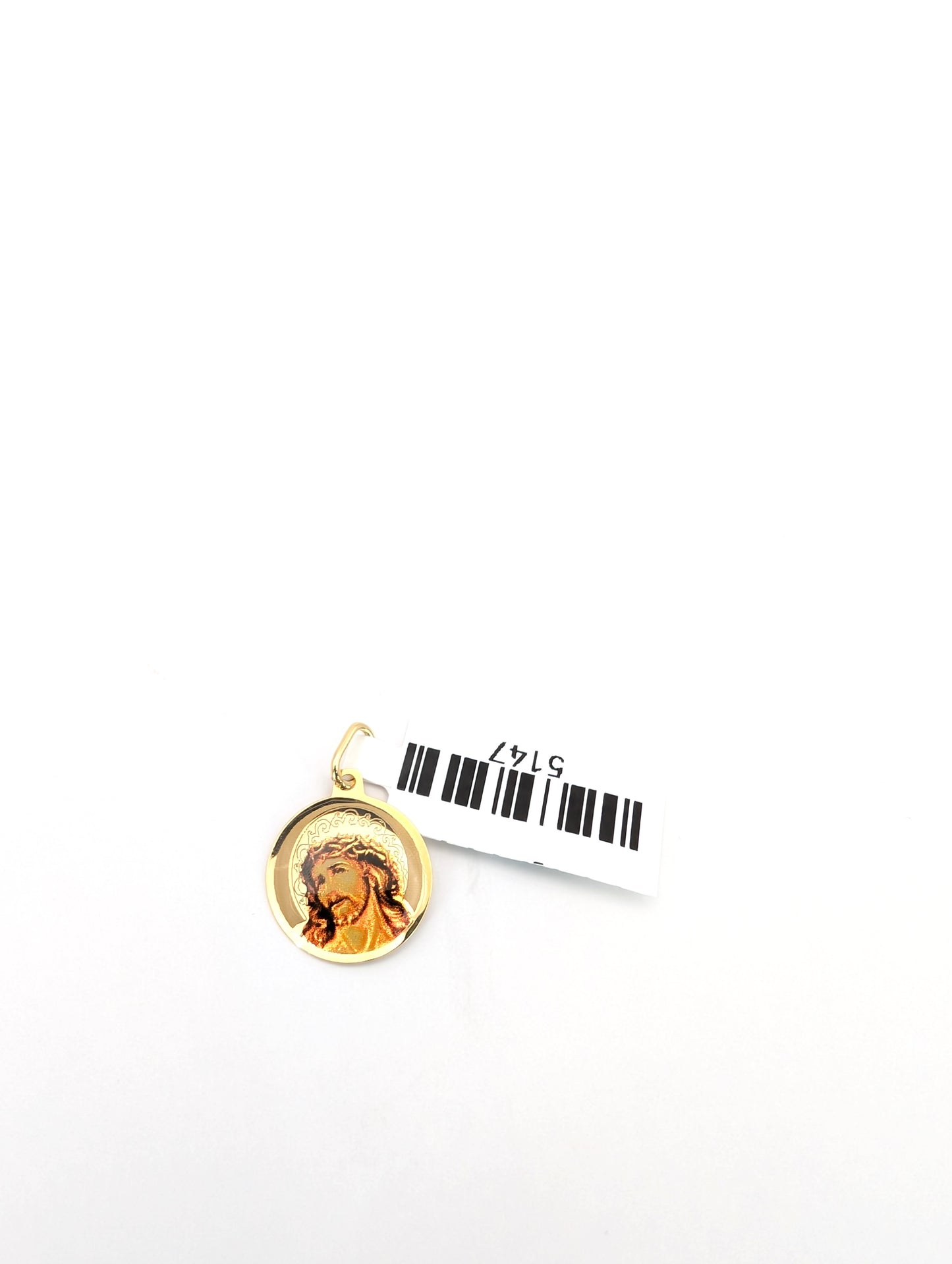 18KT Gold Jesus Christ Pendant – Crown of Thorns Medal