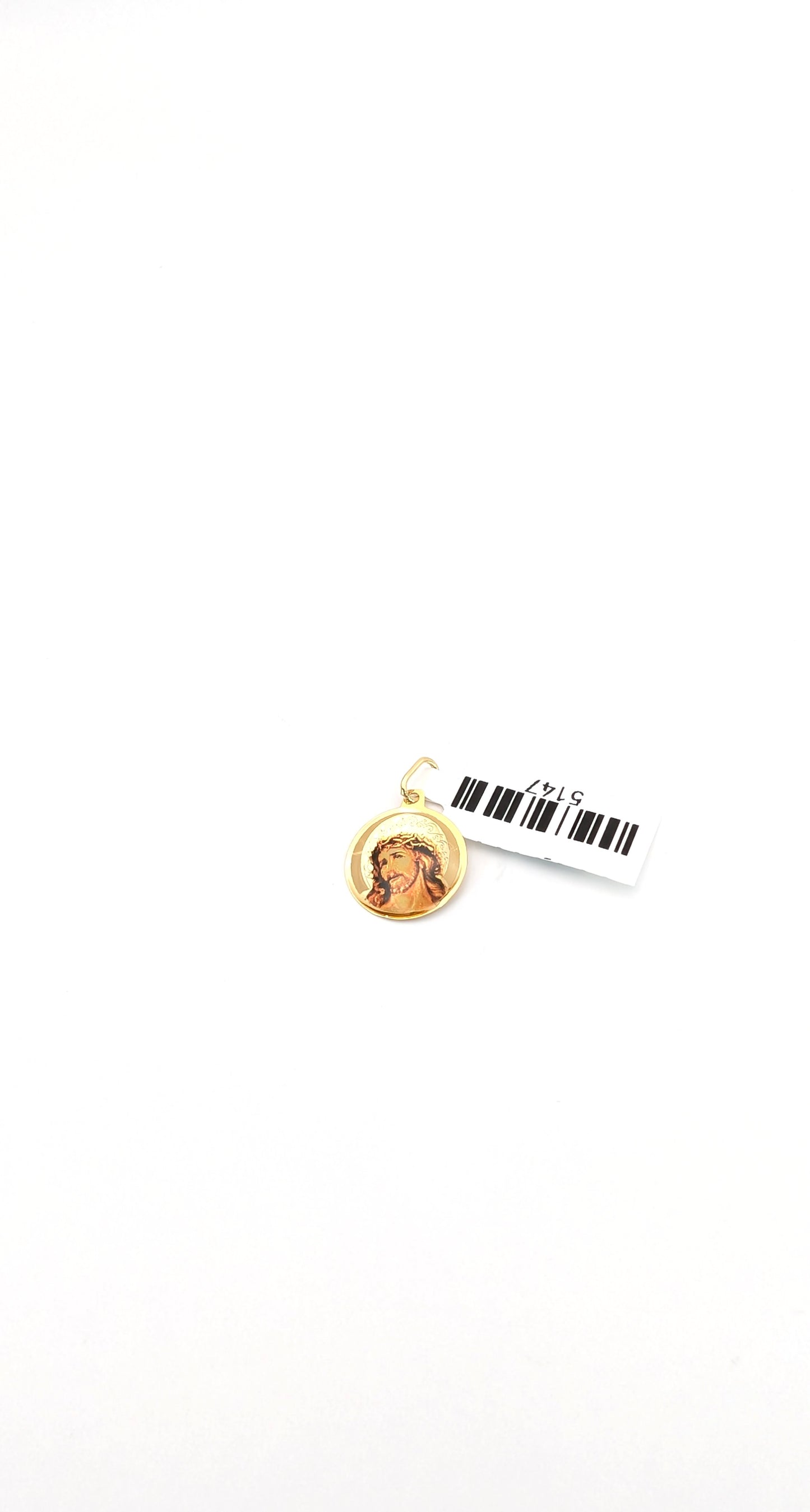 18KT Gold Jesus Christ Pendant – Crown of Thorns Medal