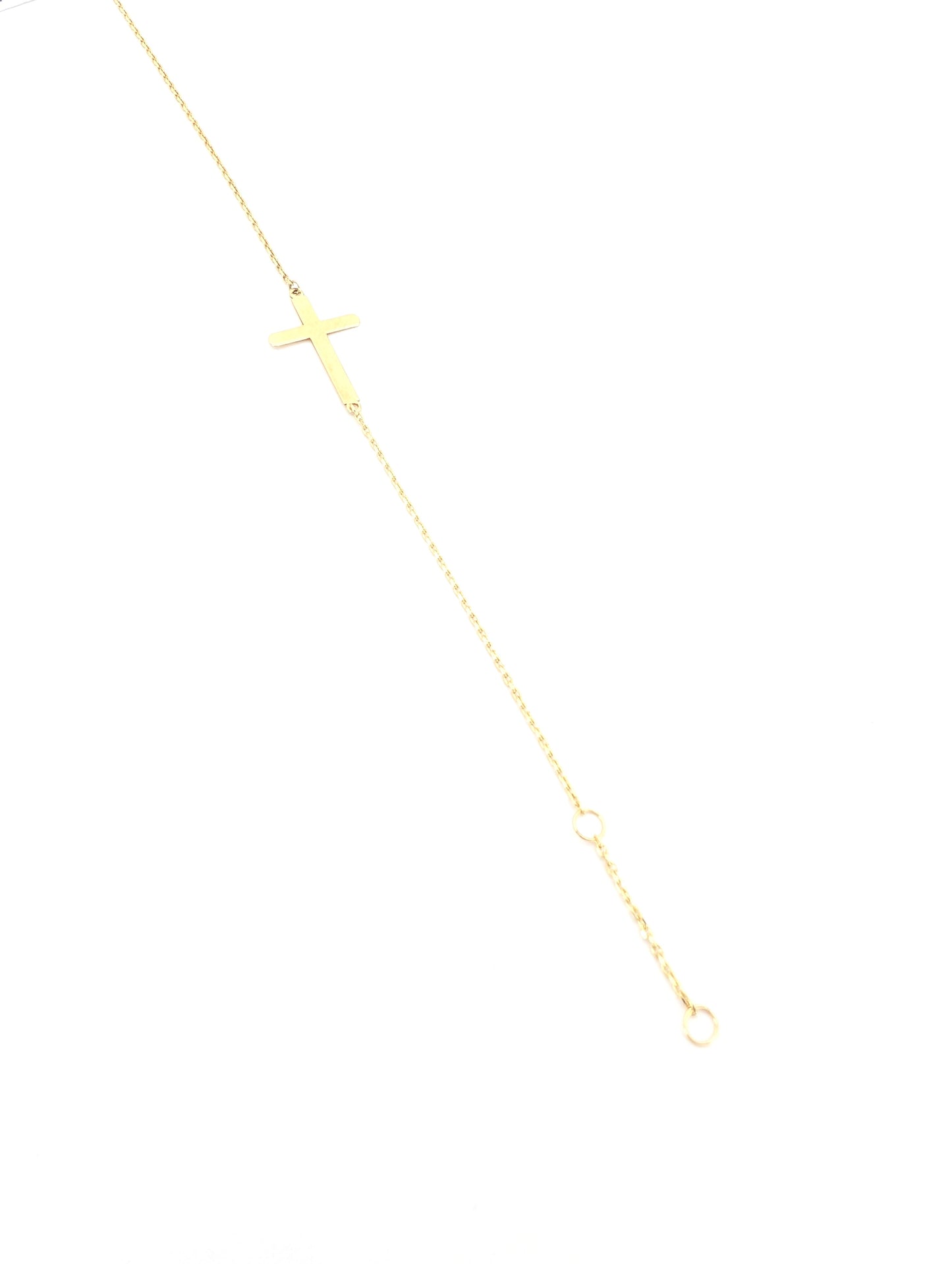 18KT Gold Classic Cross Bracelet