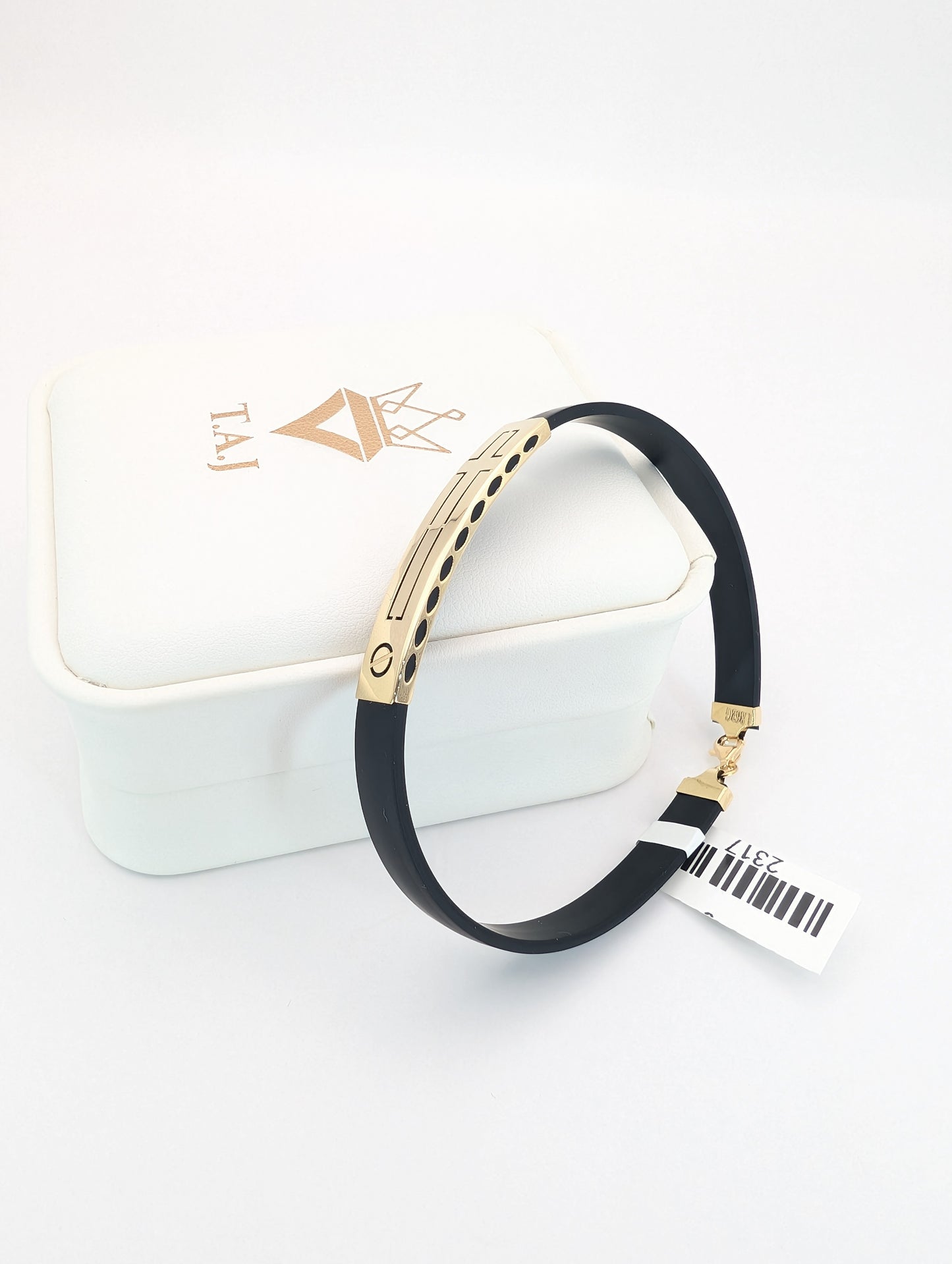 18K Gold Cross Men’s Bracelet