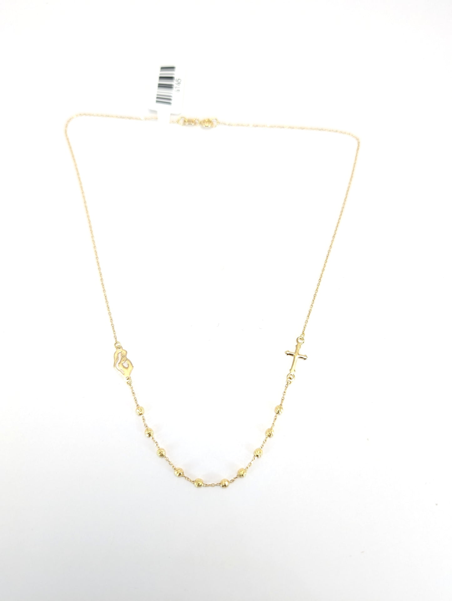 18KT Gold Rosary-Style Necklace