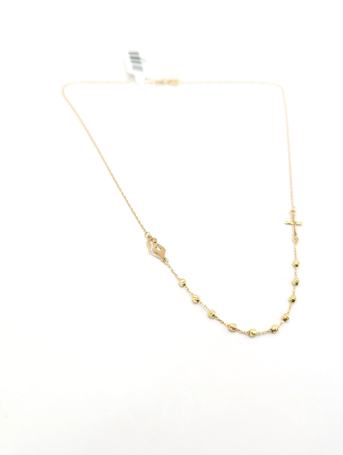 18KT Gold Rosary-Style Necklace