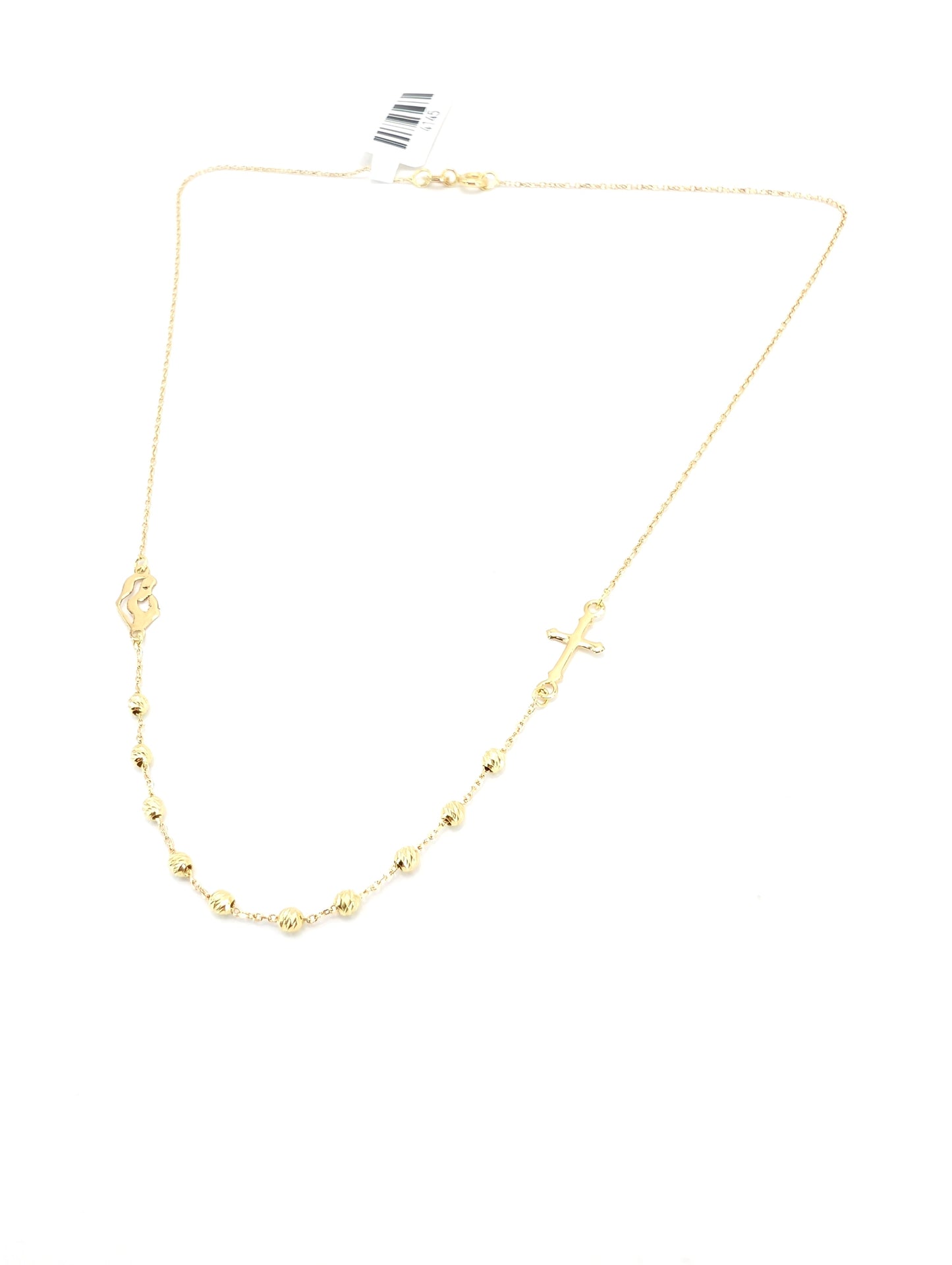 18KT Gold Rosary-Style Necklace