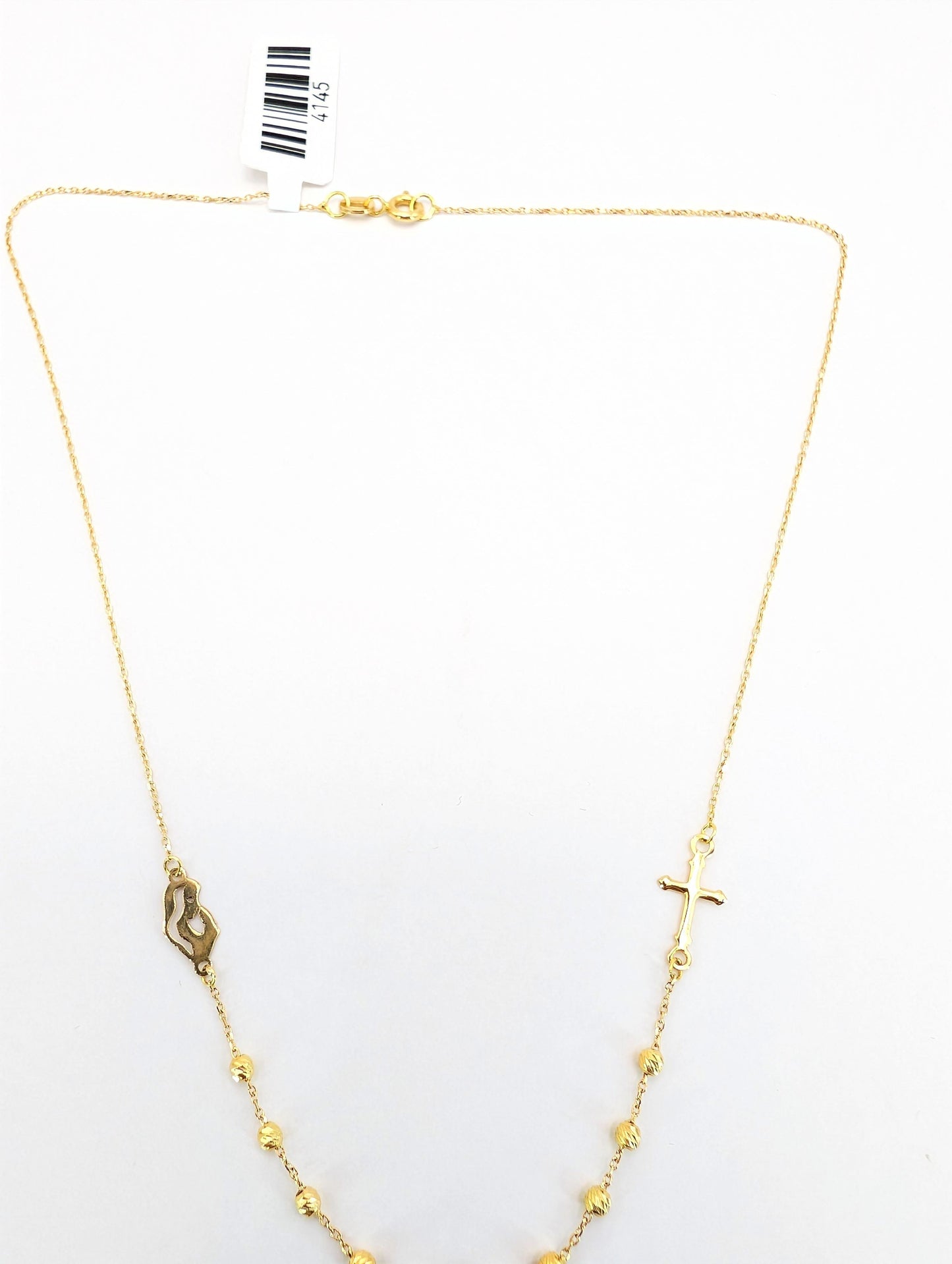 18KT Gold Rosary-Style Necklace