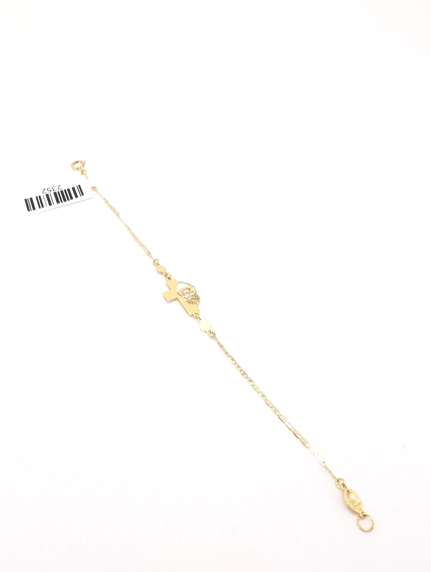 18KT Gold Saint Charbel Cross Bracelet – Faith & Healing