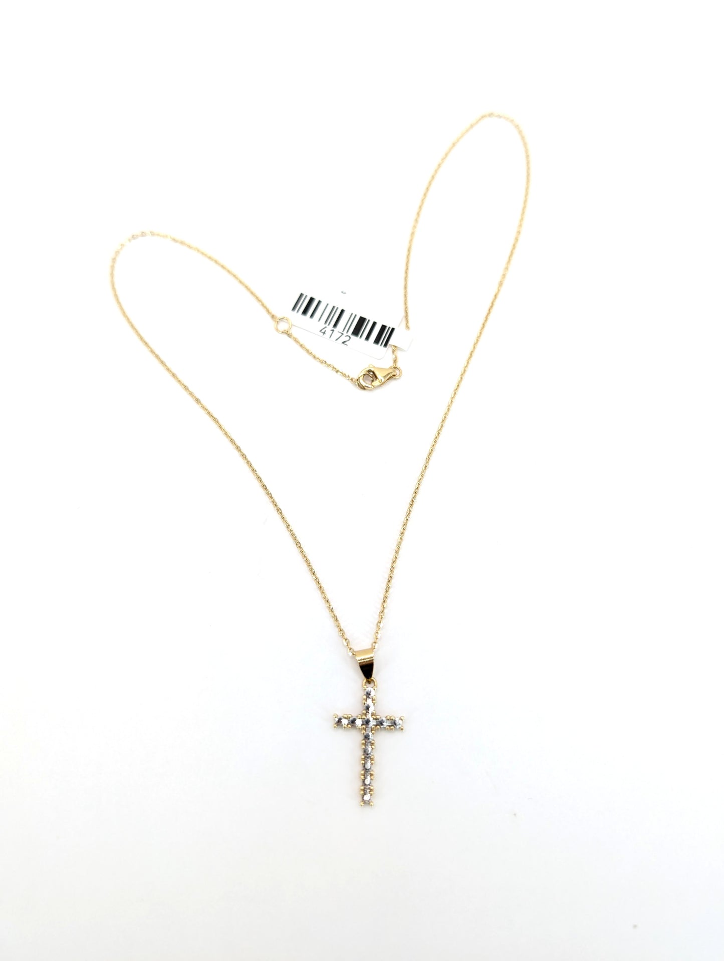 18KT Gold Radiant Cross Necklace
