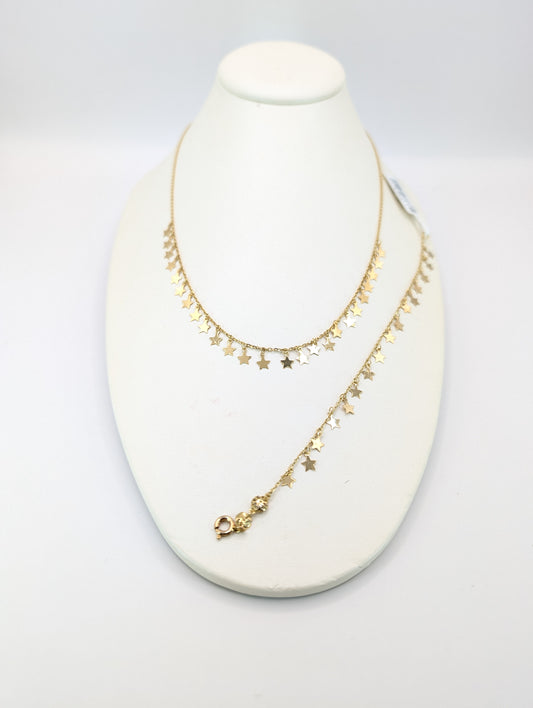 Celestial Stars 18KT Gold Necklace & Bracelet Set