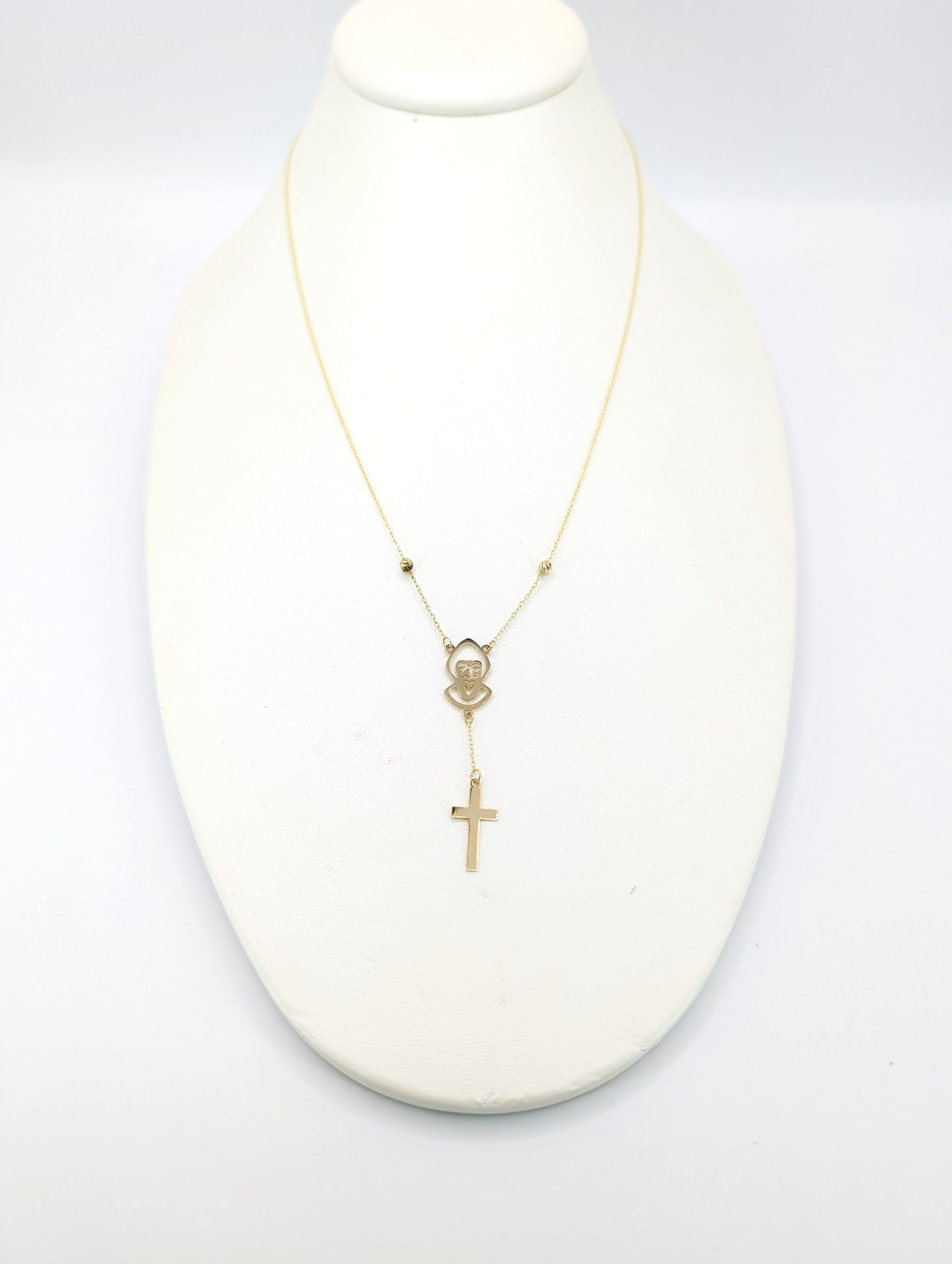 Saint Charbel Cross Drop Necklace