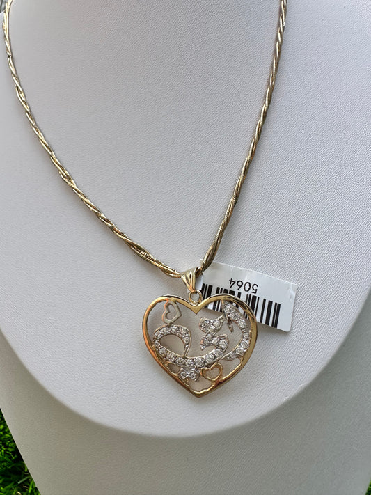 18kt Mother CZ Pendant